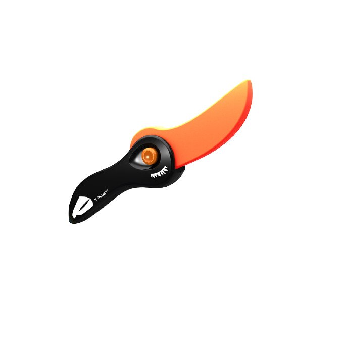 Radiera cu suport Parakeet, neagra/ portocalie