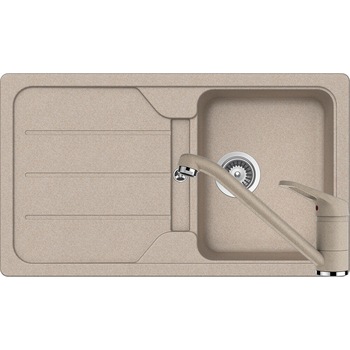 Kit chiuveta Schock Formhaus D-100 860 x 500 mm si baterie Schock Cosmo Sabbia Cristalite Kit chiuveta Schock Formhaus D-100 860 x 500 mm si baterie Schock Cosmo Sabbia Cristalite