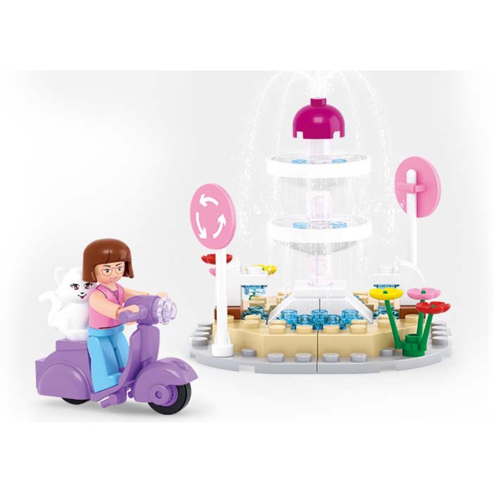 Set de constructie Sluban Scuter cu sens giratoriu