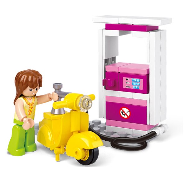 Set de constructie Sluban Benzinarie