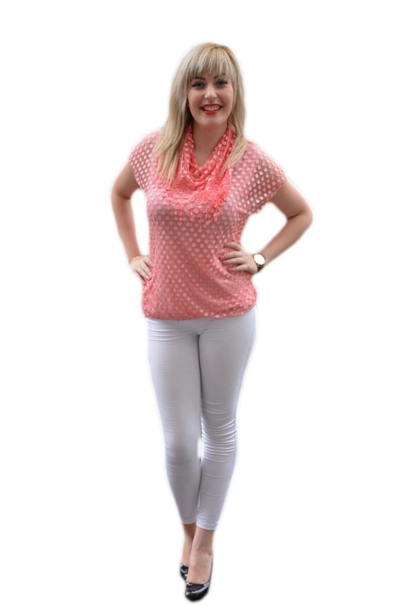 Bluza Ania casual-bussines din tricot ,D&J Exclusive, Corai