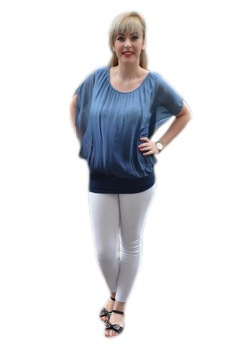 Bluza rafinata, turcoaz-bleumarin, D&J Exclusive, Albastru Bluza rafinata, turcoaz-bleumarin, D&J Exclusive, Albastru