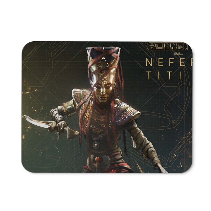 Подложка за мишка Assassin S Creed Origins Assassins Creed Origins Nefertiti Curse of the Pharaohs DLC - 21,5 x 27 x 0,3 cm