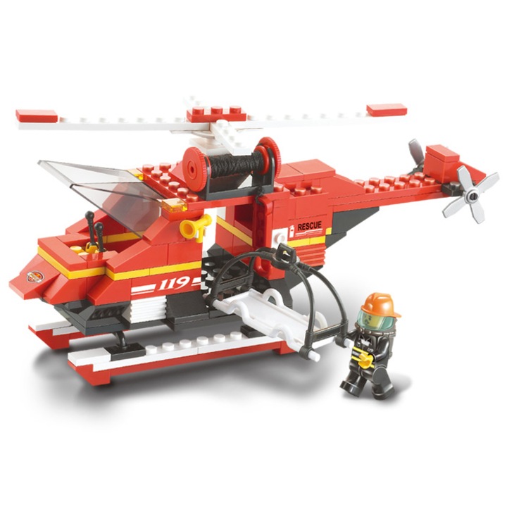 Set de constructie Sluban Elicopter de salvare