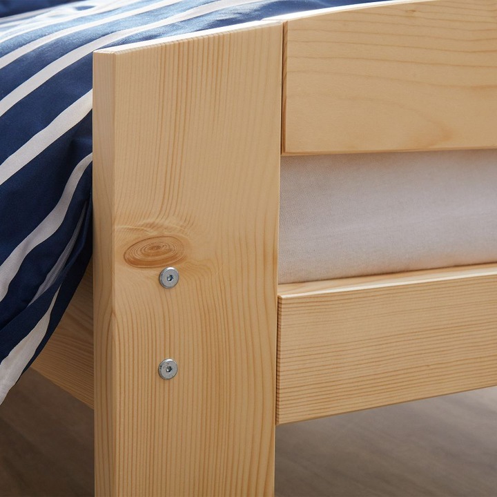 HABE LAS-100 Serena Komplett ágy, fenyőfa, 1 fő, 100x200 cm