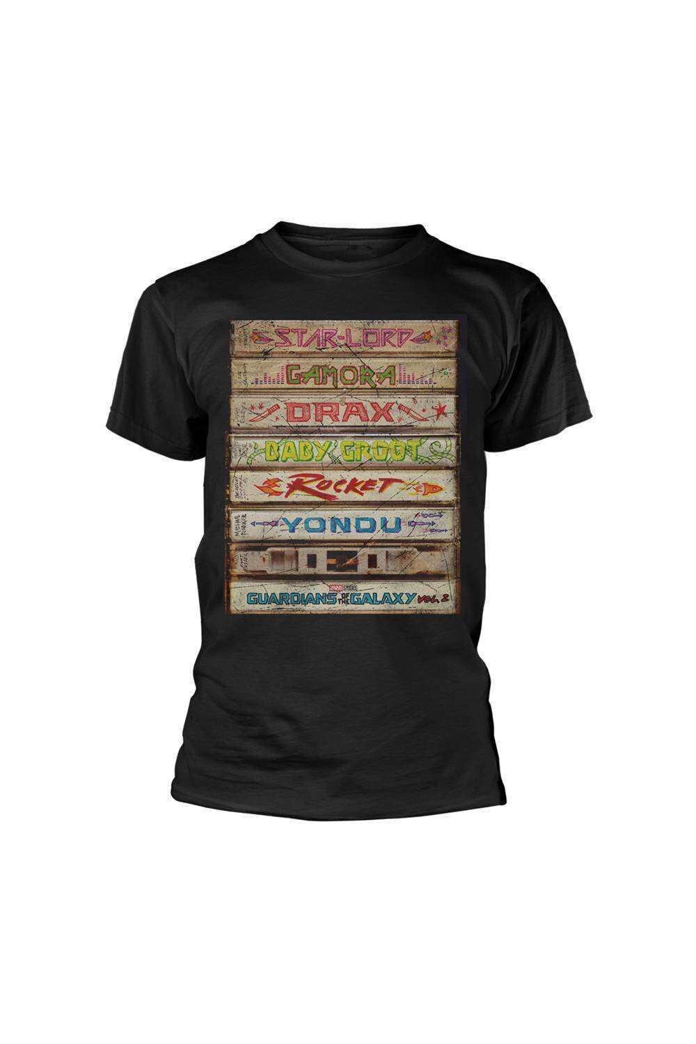 Tricou pentru barbati, Guardians of the Galaxy, Cassette stack, Negru, L