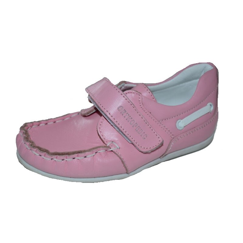 Mocasini din piele, pentru fete, Pinky Pinky, Roz