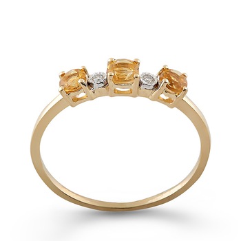 Inel Deruvo Aur 18k Diamante, Citrin, 52 RAJR26816-CTDY Inel Deruvo Aur 18k Diamante, Citrin, 52 RAJR26816-CTDY