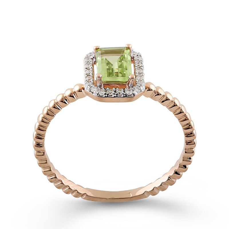 Inel Deruvo Aur 18k Diamante, Peridot, 54 RAJR25711-PEDR