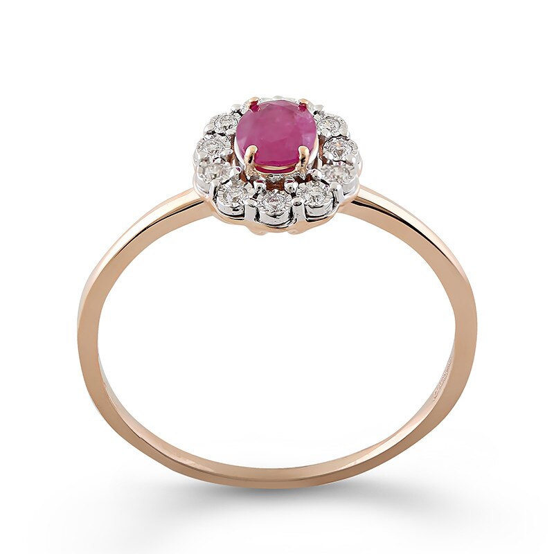 Inel Deruvo Aur 18k Diamante, Rubin, 52 RAJR27360-RUDR