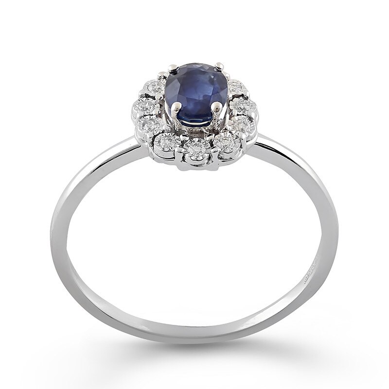 Inel Deruvo Aur 18k Diamante, Safir, 51 RAJR27360-SADW