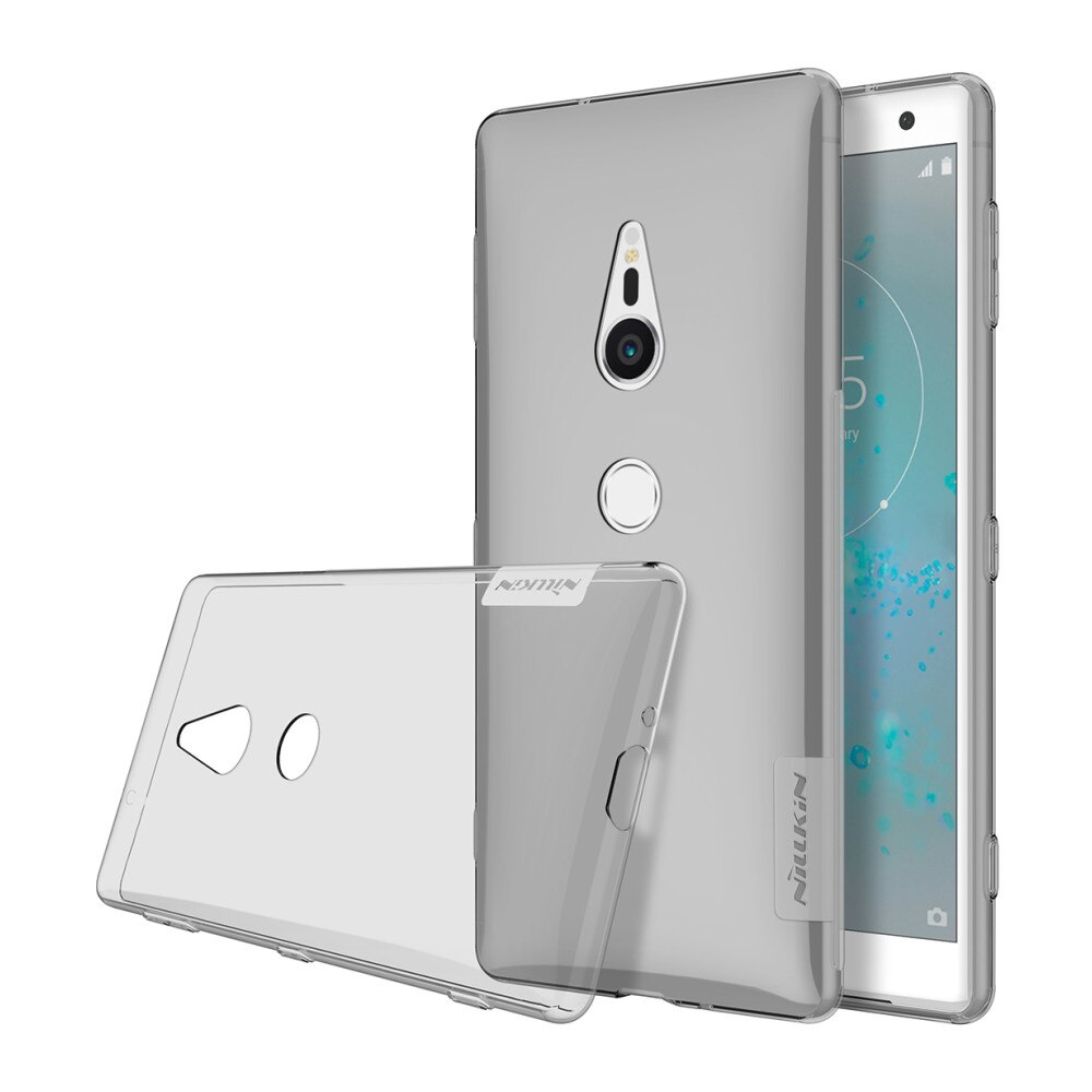 Husa de protectie spate, silicon transparent, Nillkin, pentru Sony Xperia XZ2, Negru