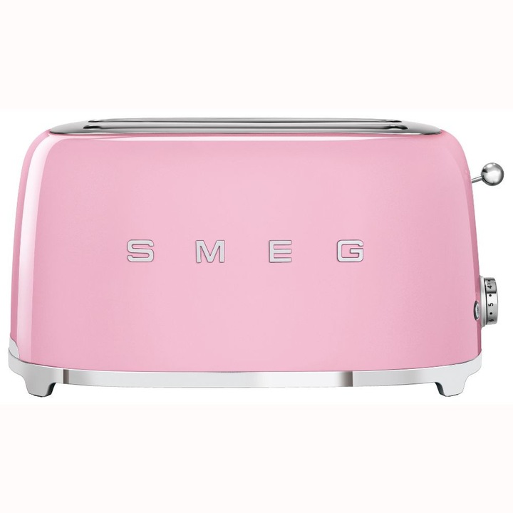 Тостер Smeg TSF02PKEU, 1500 W, 6 степени, Розов
