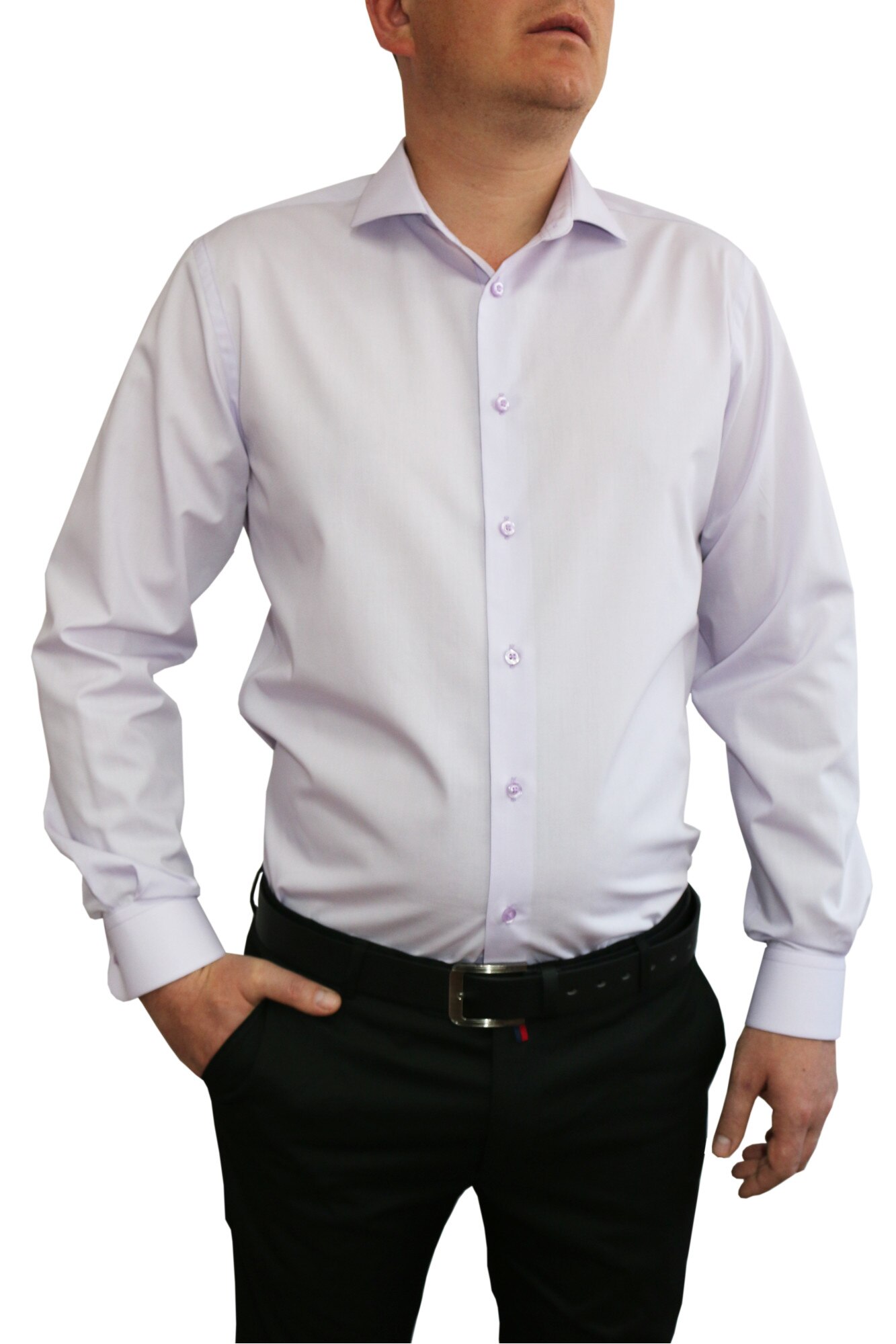 Camasa barbati - cu maneca lunga Select , uni, Lila