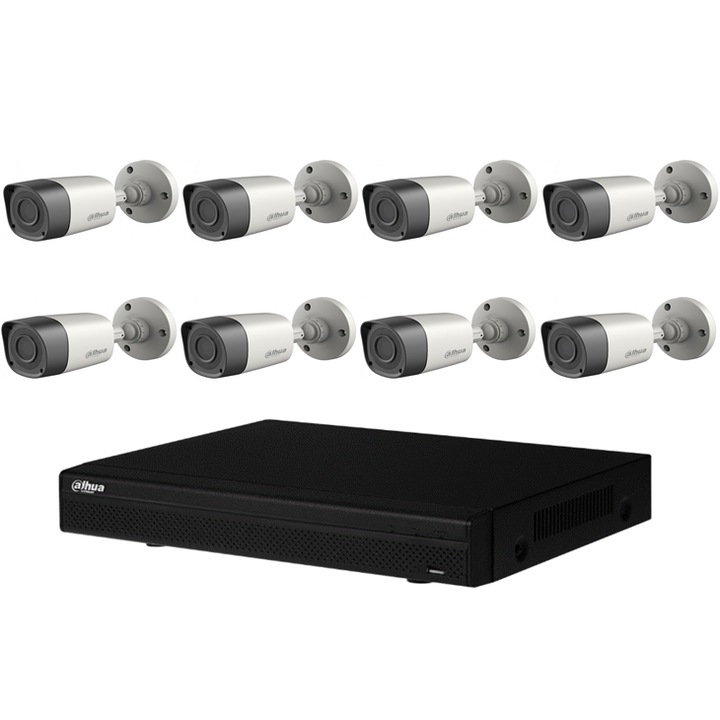 Kit/sistem supraveghere video ENVIO cu 5 camere rezolutie 8 MP FULL HD AESS-KIT5CHBFP50H800L