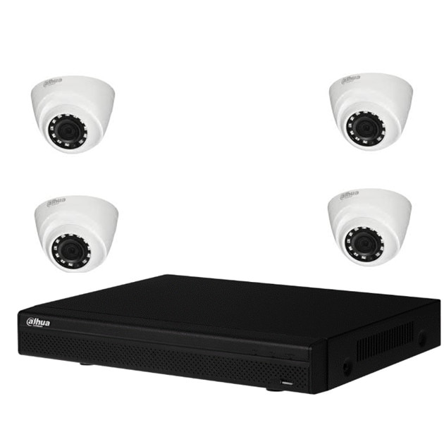 Kit 4 Camere Supraveghere interior Dahua 2MP, 1080P, 20m IR
