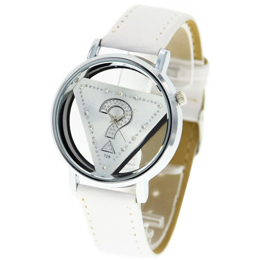 Ceas dama elegant Quartz Fashion, alb