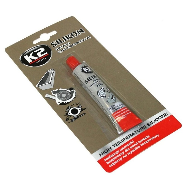 Термоустойчив силикон AERZETIX, 21гр, Червен