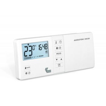 Termostat de ambient Auraton 2030, comanda pe fir, 8+3 temperaturi, 8 programe Termostat de ambient Auraton 2030, comanda pe fir, 8+3 temperaturi, 8 programe