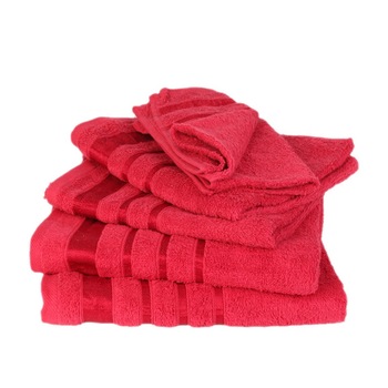 Set 6 prosoape din bumbac pakistanez,culoare Rosu Set 6 prosoape din bumbac pakistanez,culoare Rosu