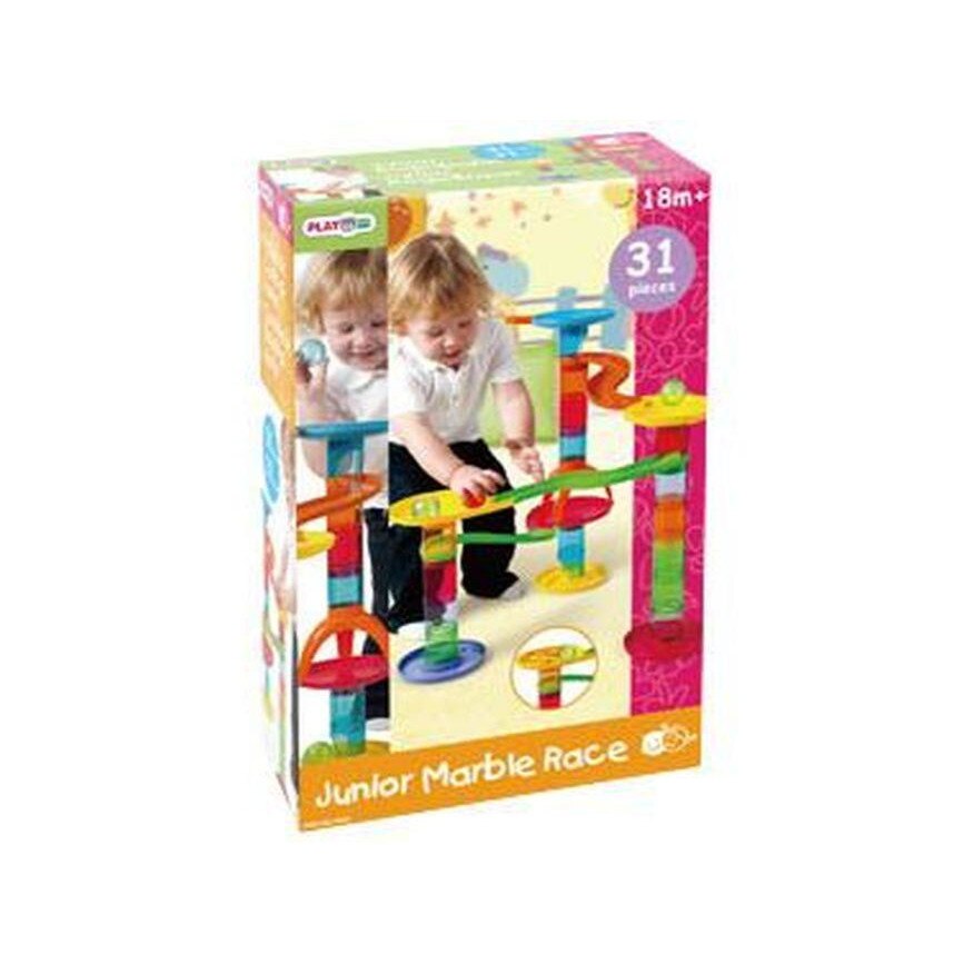 Jucarie interactiva Playgo: Junior pista pentru bilute 31 bucati