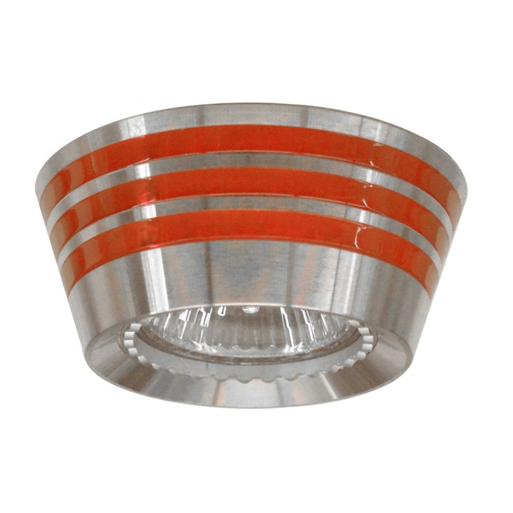 Луна LIGHTEX, MR16, GX5.3, алуминиева,, ф62mm, оранжевa, сребърен ринг