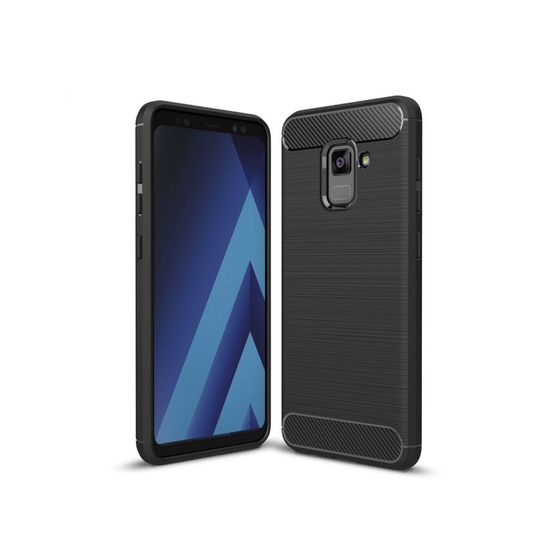 Husa Spate Forcell Carbon Pro Samsung Galaxy A8 2018 Black