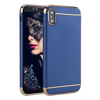 Husa telefon Apple Iphone XS, ofera protectie 3in1 Ultrasubtire Lux Blue Husa telefon Apple Iphone XS, ofera protectie 3in1 Ultrasubtire Lux Blue