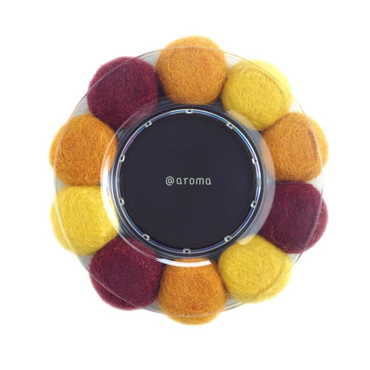 Difuzor Bonbon (Yellow/Orange) Aromaterapie cu Bile din Pasla Confectionate Manual Ulei Esential