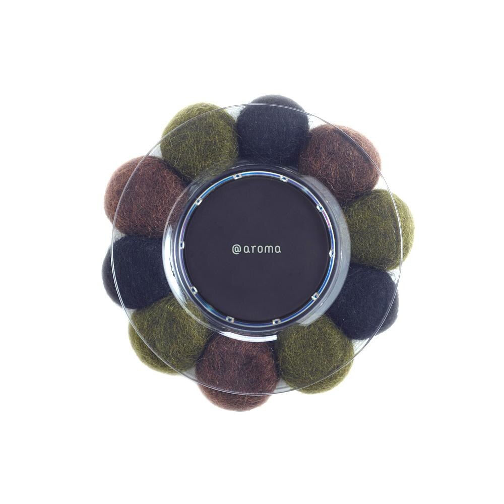 Difuzor Bonbon (Brown/Green) Aromaterapie cu Bile din Pasla Confectionate Manual Ulei Esential