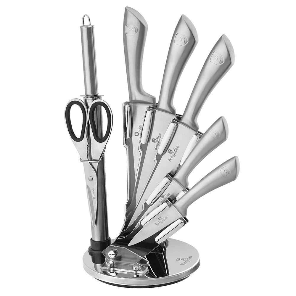 Set cutite inox 8 piese, maner argintiu, Infinity Line, BH ST8S