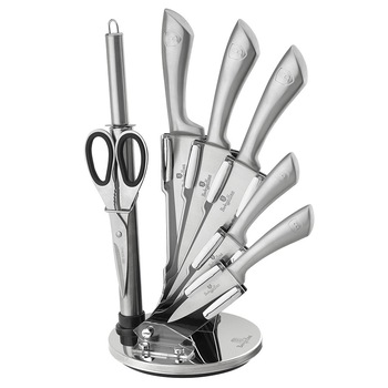 Set cutite inox 8 piese, maner argintiu, Infinity Line, BH ST8S Set cutite inox 8 piese, maner argintiu, Infinity Line, BH ST8S
