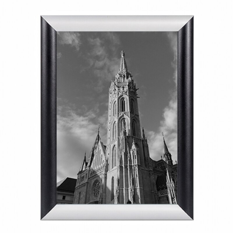 Rama click Duo Color H, format A4, din aluminiu, pentru expunere postere, afise, documente