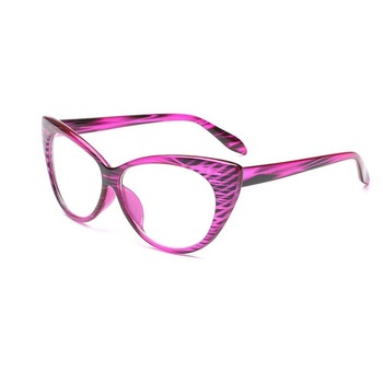 Ochelari de dama Cat Eyes cu lentila transparenta, fara dioptrii, model ochi de pisica, rame violet Ochelari de dama Cat Eyes cu lentila transparenta, fara dioptrii, model ochi de pisica, rame violet