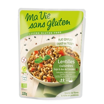 Cereale si leguminoase - fara gluten gata preparat, Ma vie sans Gluten, 220g Cereale si leguminoase - fara gluten gata preparat, Ma vie sans Gluten, 220g