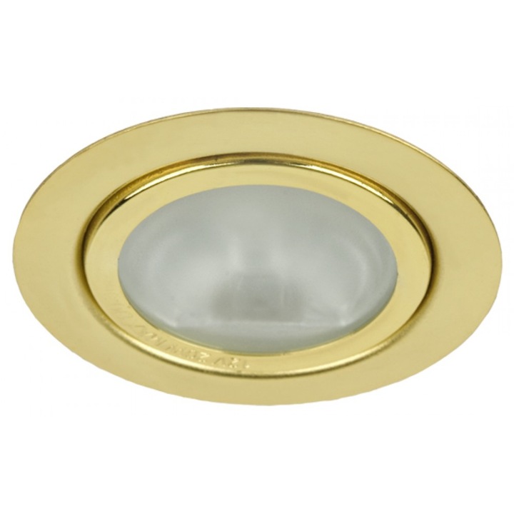Мебелна луна LIGHTEX, златна, G4, 20W, алуминиева, ф65mm, с лампа