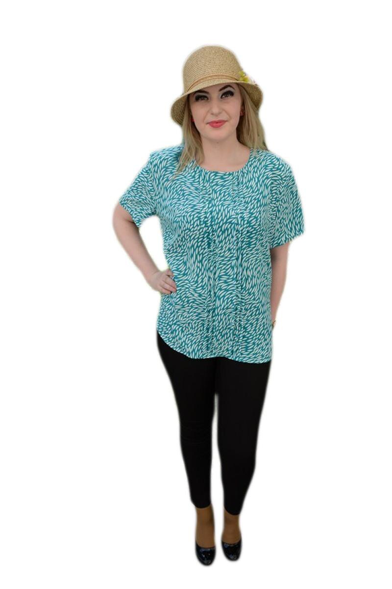 Bluza lejera de vara, culoare bleumarin, Turcoaz