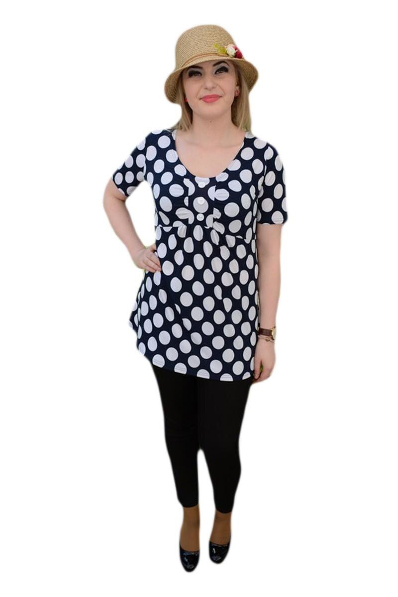 Tricou lejer de vara, culoare bleumarin, D&J Exclusive, Albastru marin