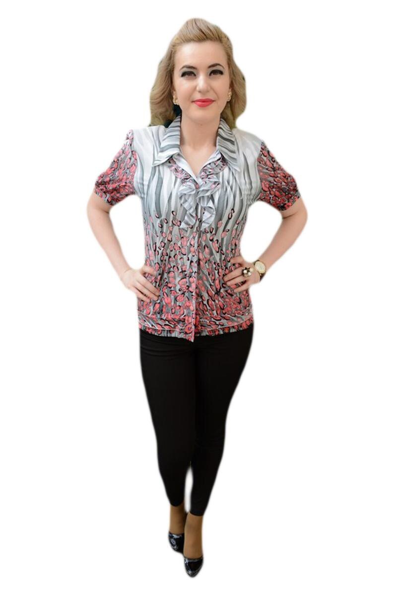 Bluza casual, in nuante roz-gri D&J Exclusive, Roz/Gri