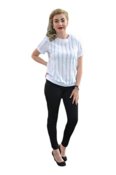 Tricou de vara tinereasc, nuanta alba D&J Exclusive, Alb Tricou de vara tinereasc, nuanta alba D&J Exclusive, Alb