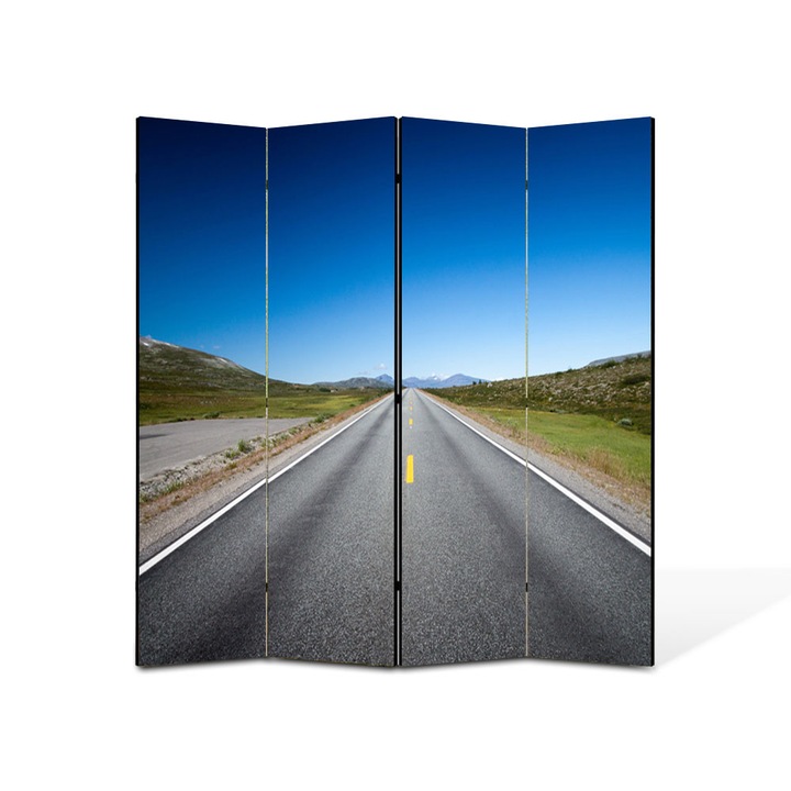 Paravan de Camera ArtDeco din 4 Panouri Peisaj Linie dreapta 140 x 150 cm