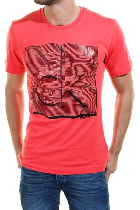 Мъжка тениска Calvin Klein, Корал, Размер XL