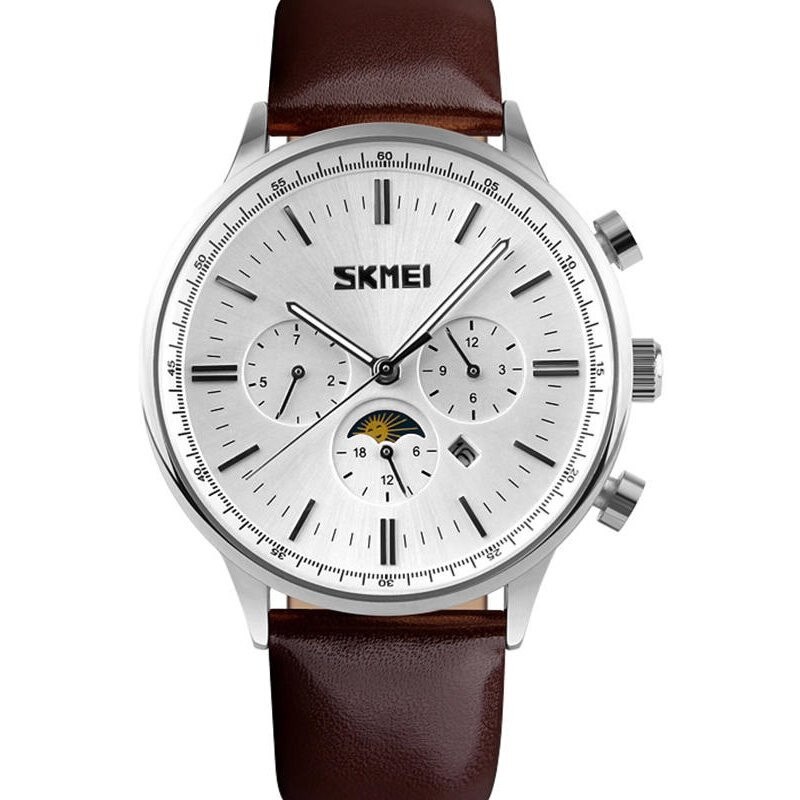 Ceas barbatesc elegant Skmei Daniells, maro