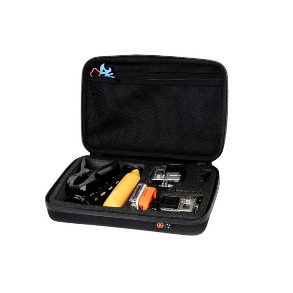 Geanta pentru transport Shineda, marime XL,EVA, rezistenta la socuri, compatibila cu accesorii pentru camere video sport SJCAM, GoPRo Hero