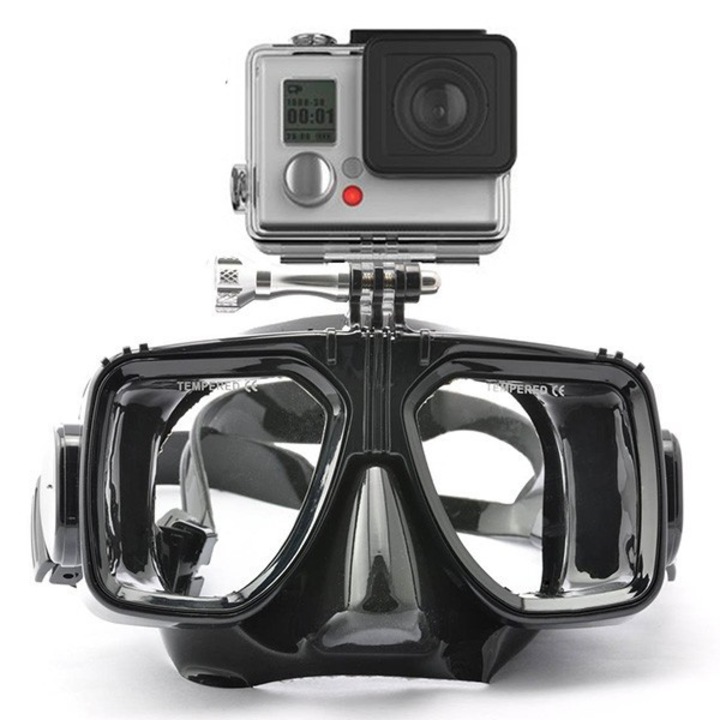 Ochelari profesionali Widjit pentru scufundari / snorkeling, compatibili cu camerele video sport SJCAM, GoPro Hero