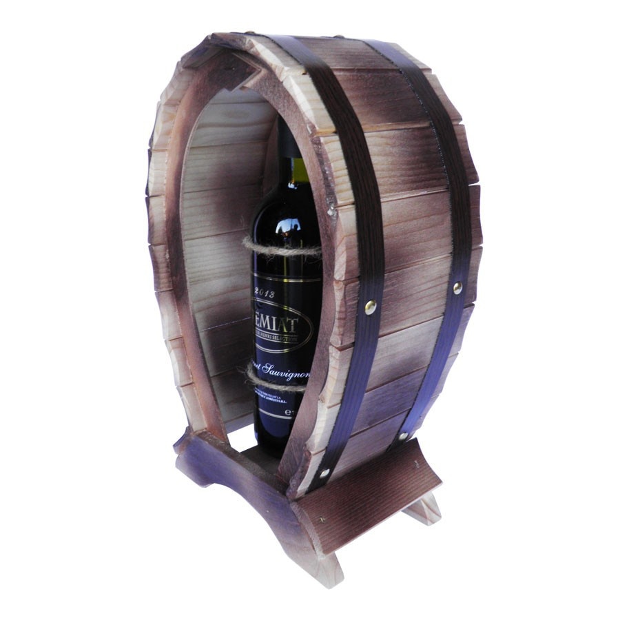 Suport lemn pentru vin nuanta mahon