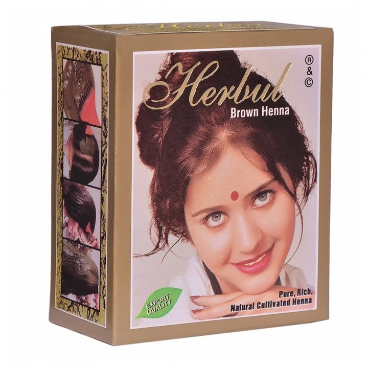 Vopsea de par HERBUL HENNA Saten, 6 plicuri