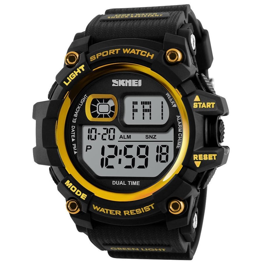 Ceas barbatesc Quartz Skmei casual, sport S1229 negru, curea silicon