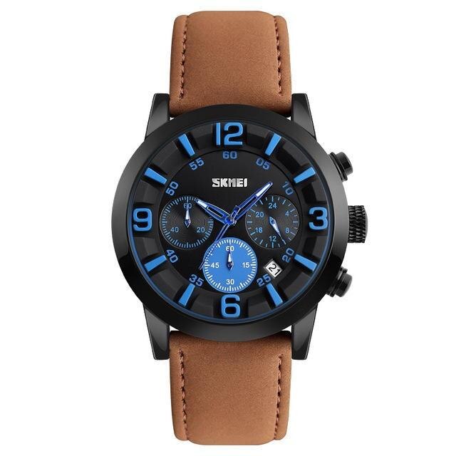 Ceas pentru barbati SKMEI SKY BROWN-BLACK-BLUE