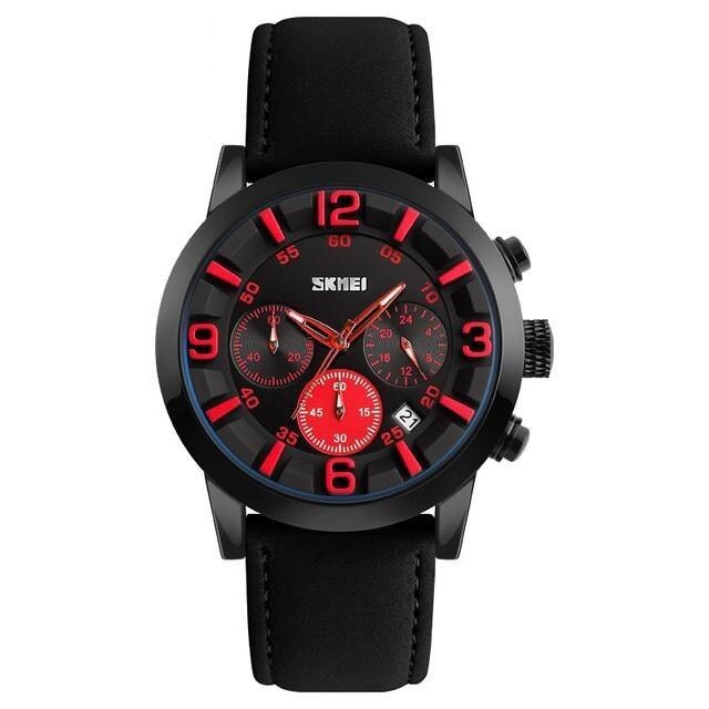 Ceas pentru barbati SKMEI SKY BLACK-BLACK-RED